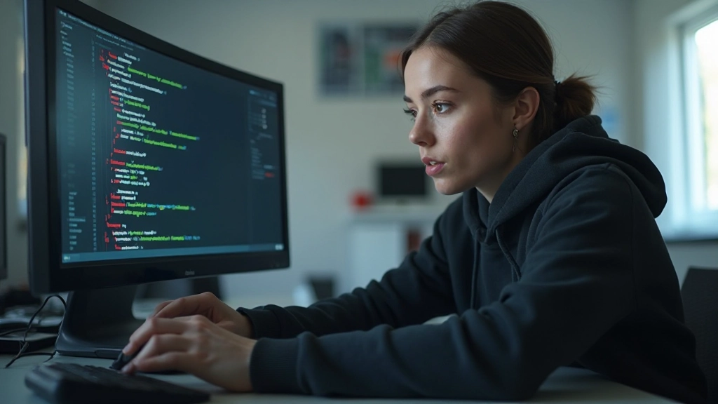 Разработчик исправляет ошибки в коде с использованием отладчика